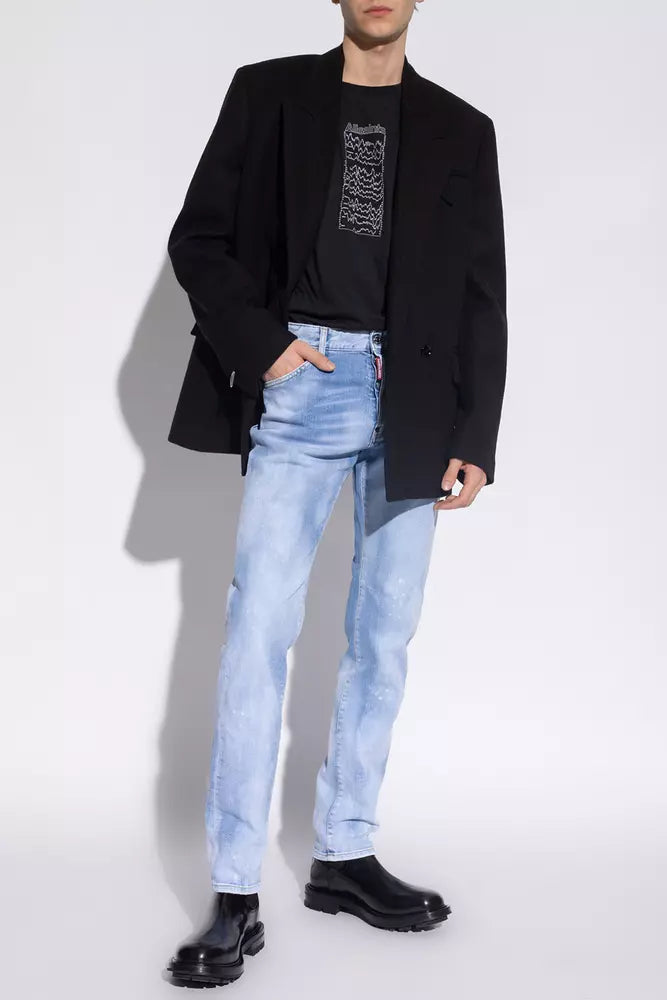 Dsquared² Blue Cotton Men Jeans